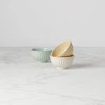Lenox French Perle Groove Assorted 3PC Set Mini Bowls 858038.NEW Box.. Fixed Price $15.99.