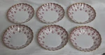 6 Spode Bone China England Fleur Lys Red Berry Or Fruit Bowls 5" Y7481-G. Fixed Price $60.00.