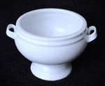 Crate & Barrel Classic White Footed Soup Bowl 6 Available. Fixed Price $21.00.