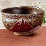 Chawan Kutani Yaki Ware Japanese Matcha Bowl Tea Cup Gold Clowd Sakura Mt Fuji. Fixed Price $234.46.