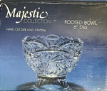 Vintage Majestic Collection Hand Cut 24% Lead Crystal 6 Bowl, Star Of David. Fixed Price $19.95.
