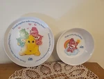 Care Bears Vintage 1980S American Greeting Silite Plate (3101) And Bowl (3242). Fixed Price $16.67.