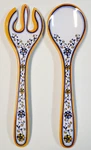 Le Cadeaux ?? Capri Pattern Melamine Salad Serving Fork & Spoon Floral 2 Pcs. Fixed Price $8.95.