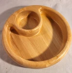Crate & Barrel Wood Chip Dip W/ Built-in Bowl Light From Thailand. Fixed Price $19.99.