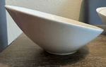 6 World Pure White Ceramic Oblique Mouth Creative Fruit Salad Noodle Bowls. Fixed Price $44.99.