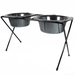 Platinum Pets Deluxe Double Diner Feeder With Two 12-OUNCE Rimmed Bowls. Fixed Price $44.00.