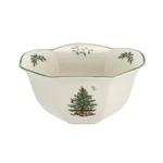 Spode Christmas Tree 7" Hexagonal Nut Bowl - Decorative Holiday Serving Dish. Fixed Price $30.00.