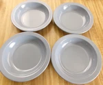 Vtg Set Of 4 Dallas Wear Cereal Bowls Euc Light Blue, B-75, Plastics Mftg, 7.5". Fixed Price $14.99.