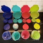 Tupperware Impressions 31 Pieces Tumbler Cups, Microwave Cereal & Mini. Fixed Price $39.97.