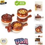 Oven Safe Ceramic Soup Bowls With Large Handles - Set Of 4 For Every Dish. Fixed Price $47.19.