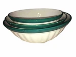Over And Back Ribbed Lrg Green/white Nesting Mixing Bowls Indoor Outfitters. Fixed Price $99.99.