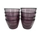 Set Of 8 Amethyst Purple Glass Custard Cups Prep Bowls Dessert Dishes Plum Tint. Fixed Price $19.99.