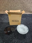 Chef Buddy 82-5758-BLK 5-PIECE Glass Food Storage Containers With Snap Lids. Fixed Price $33.75.