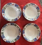 Vintage Lot Of 4 Ro Gregg Welcome Winter Cereal Soup Stoneware Bowls. Fixed Price $59.95.