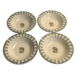 Vtg Pfaltzgraff Naturewood Soup Cereal Bowl 4 Green Birdhouse Tan Stoneware. Fixed Price $19.98.