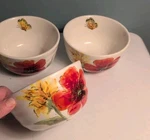 Set Of 3 Maxcera Summer Breeze Florals Soup Cereal Salad 6 Bowls Ribbed Botanic. Fixed Price $20.00.