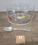 Mud Pie Glass 7 Layer Bean Food Dip Bowl 14" X 8" Spoon 6" Nwt. Fixed Price $52.88.
