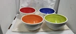 ( Set Of 4) Pottery Barn Ice Cream/ Gelato/ Sherbert Bowls Multi Colored. Fixed Price $29.95.