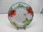 The Pioneer Woman Vintage Bloom Turquoise Dinner Plate - 10.5" Dia., New. Fixed Price $10.99.