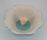 Grasslands Road Spring Easter Scalloped Ceramic Bowl W/yellow Peek Boo Chick. Fixed Price $12.59.