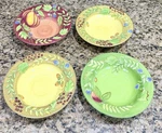 Laurie Gates Ware 9 Soup Bowls Set 4 Hand Painted Fruit Floral. Fixed Price $59.95.