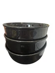 Royal Norfolk Black Stoneware Bowls Set Of 3 Microwave Dishwasher Safe. Fixed Price $14.99.