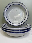 Pair Dansk Blue Mist Curved Rim Soup Pasta Bowl Speckled Vintage Niels Refsgaard. Fixed Price $244.95.