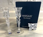 Waterford (marquis) Sheridan Pair Of Crystal Taper Candlestick Holders 8 Nib. Fixed Price $49.99.