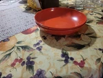 Set Of 2 Red Shiny Round Modern Solid Plain Dinnerware Bowls For Adults. Fixed Price $20.24.