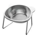 Cat Stainless Steel Food With Metal Stand Water Dish Us. Fixed Price $18.59.