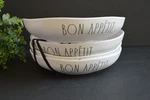 Net Rae Dunn Melamine "bon Appetit" Dinner Bowl SET/4 Enjoy, Indoor/outdoor. Fixed Price $34.95.