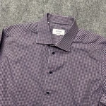 Eton Contemporary Dress Shirt Mens 17 1/2 44 Xl Red Check 100% Cotton. Fixed Price $26.77.