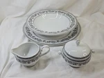 Mikasa Wisteria 5PC Serving Set L3431/005 Open Box Platter Bowl Creamer Sugar. Fixed Price $79.99.