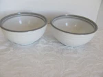 Noritake Stoneware-sierra Twilight 8667-GRAY BANDS-7 3/4" Serving Bowls-set Of 2. Fixed Price $84.99.