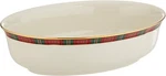 Lenox Winter Greetings Plaid Open Vegetable Bowl Bone China #853791 Damaged Box. Fixed Price $75.00.