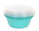 Mintra Home Plastic Bowls With Covers 4/PK (teal) 5.75IN X 2.25IN,. Fixed Price $26.57.