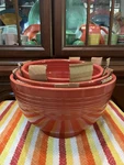 Fiesta Baking Mixing Nesting Bowl Set Paprika Pristine 3 Pieces First Quality. Fixed Price $325.00.