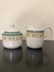 Vintage Pfaltzgraff French Quarter Stoneware Creamer And Sugar Bowl Set With Lid. Fixed Price $17.91.