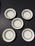 Vintage Excelsior Narumi Japan Britanny 5462 Fine China Soup Bowls White Gold. Fixed Price $20.00.