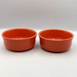 Poppy Chowder Bowls Set Of 2 Homer Laughlin Hlc Usa 6 Orange Fiestaware. Fixed Price $24.99.