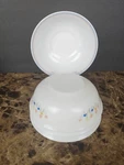 Set Of 4 Arcopal France Pastoral White Bowls Pink Yellow Blue Flowers. Fixed Price $34.99.