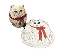 Cats By Nina 12 Plate/platter & Vase Hand-painted Persian Lyman. Fixed Price $39.99.