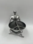 Contemporary Inspired Generations Lady Figure Peace Sign Bowl Dish Mcm. Fixed Price $62.99.