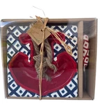Mud Pie Anchor Appetizer Dip Bowl & Spreader Set Beach Coastal, Boat, Lake Usa. Fixed Price $21.00.