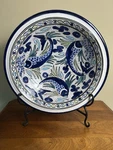 Lesouk Ceramique Aqua Fish Design Serving Bowl. Stunning Blue And Green Color. Fixed Price $49.00.