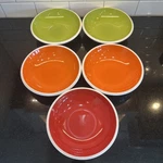 Set Of Rachel Ray Rise 8-1/2 Soup Pasta Bowl Lot Green Orange & Red 8.5. Fixed Price $94.97.