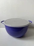 Tupperware Thatsa Mega Bowl 10 L/ 42 Cups-in Magenta/purple Lid Clear 5377A-1. Fixed Price $39.99.