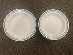 Corelle By Corning Set Of 2 Soup Bowls Blue & Gray Stripe Ring Indigo?. Fixed Price $15.00.