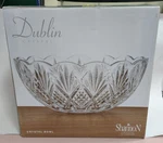 New Dublin Crystal Serving Bowl Shannon By Godinger 8.5" Scalloped #25750 Nib. Fixed Price $16.20.