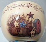 Stoneware Star & Berry Sm Bowl Ltd Commodities Birdhouse Primitive Rustic. Fixed Price $19.99.